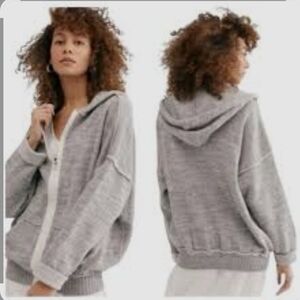 Free People Heather Gray Knit Top